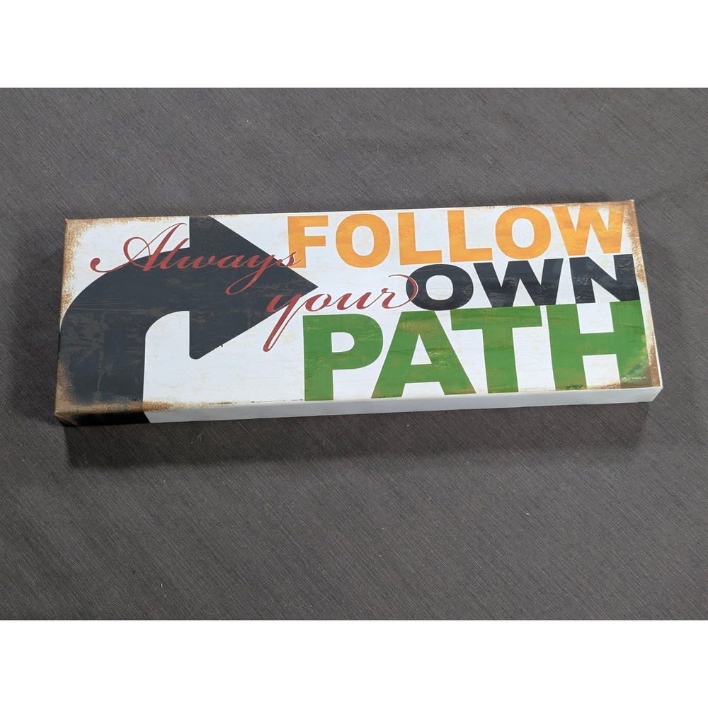 Inspirational Canvas Wall Art Always Follow Your Own Path Home Decor 20x7